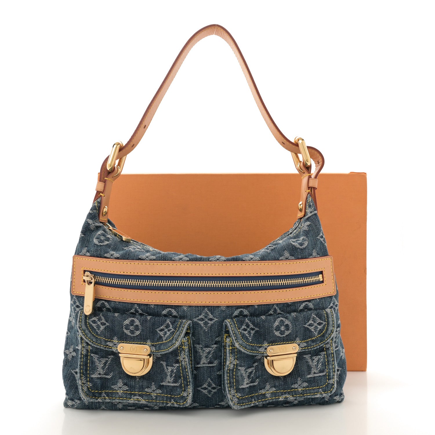 Louis Vuitton Monogram Denim Baggy PM Blue 12 of 12