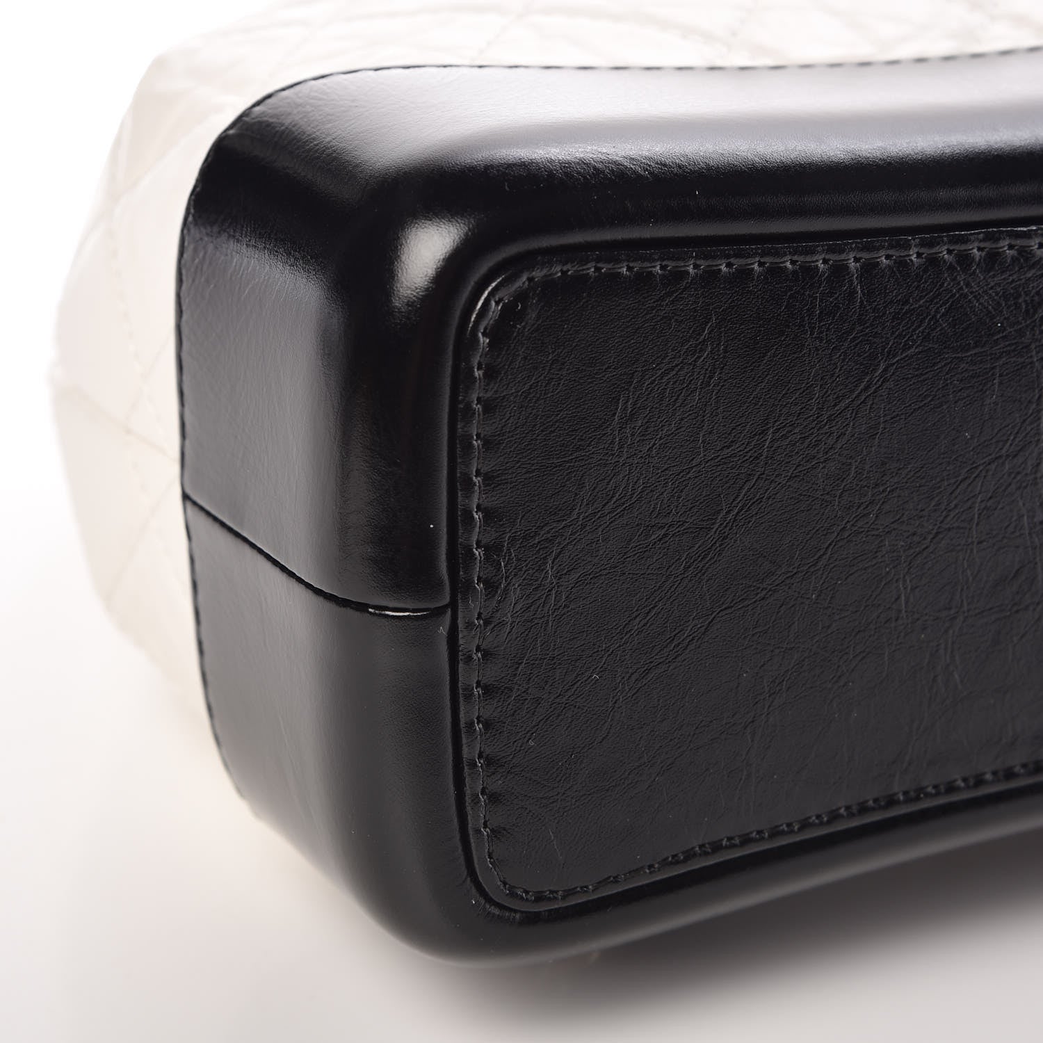 Chanel Aged Calfskin Quilted Small Gabrielle Backpack Black White 8 of 9
