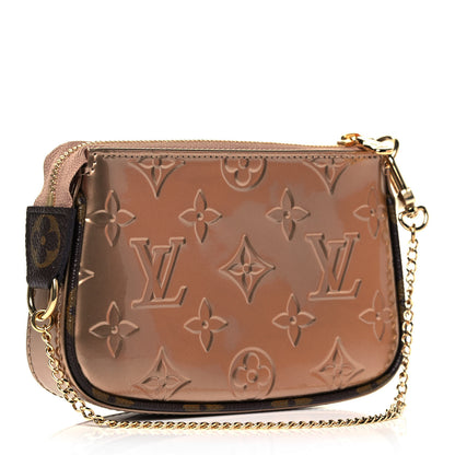 Louis Vuitton Metallic Vernis Mini Pochette Accessories Rose Gold 3 of 9