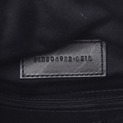 Saint Laurent Grain De Poudre Chevron Monogram Bill Pouch Black 7 of 8