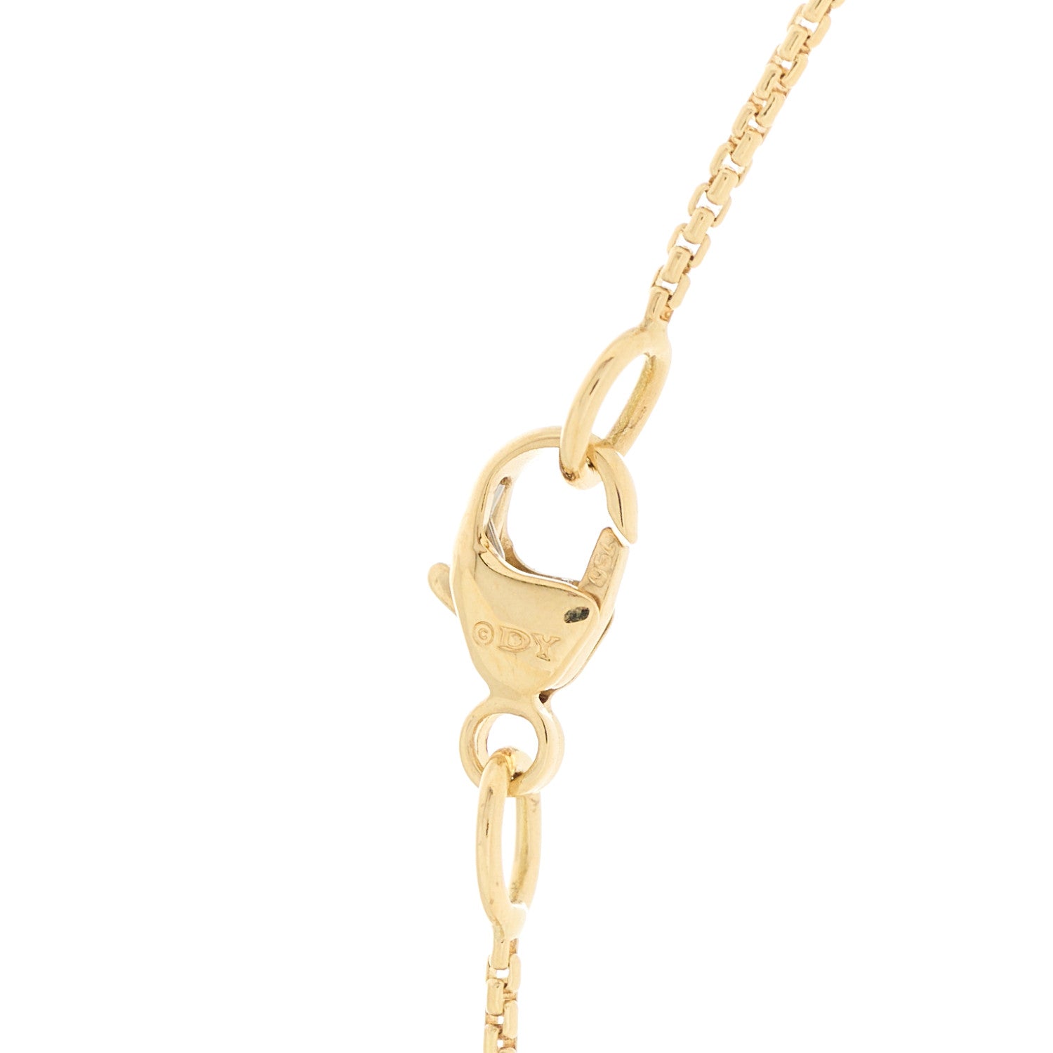 David Yurman 18K Yellow Gold 1mm Box Chain Necklace 18" 5 of 5