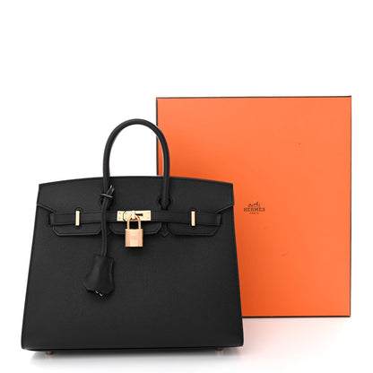 Hermes Epsom Birkin Sellier 25 Black 11 of 11