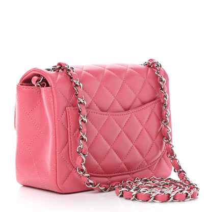 Chanel Lambskin Quilted Mini Square Flap Pink 3 of 9