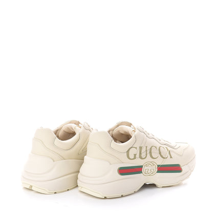 Gucci Calfskin Logo Womens Rhyton Sneakers 36 Ivory 4 of 7