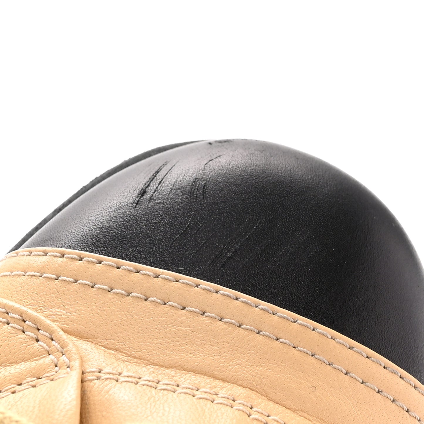Lambskin CC Sneakers 37.5 Beige Black