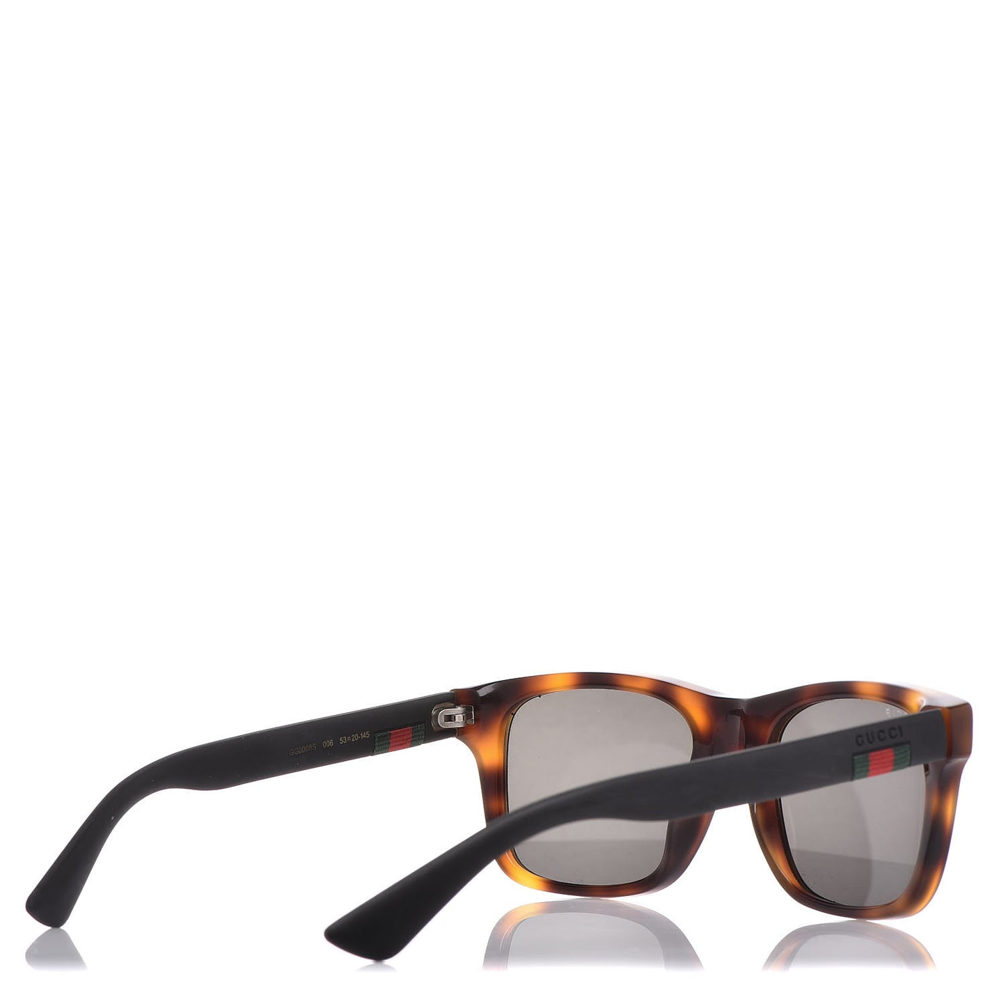 Polarized Square Frame Web Sunglasses GG0008S Tortoise