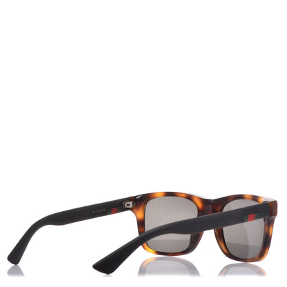 Gucci Polarized Square Frame Web Sunglasses GG0008S Tortoise 4 of 8