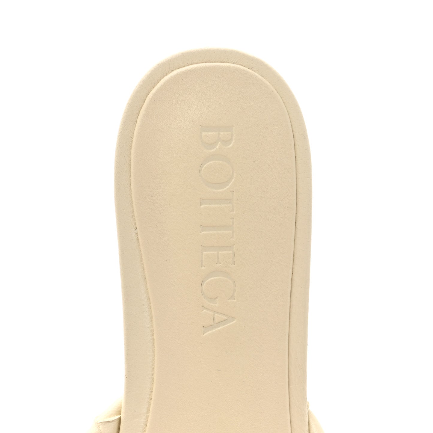 Nappa Twisted Intrecciato Blink Flat Mule Sandals 40 Sea Salt