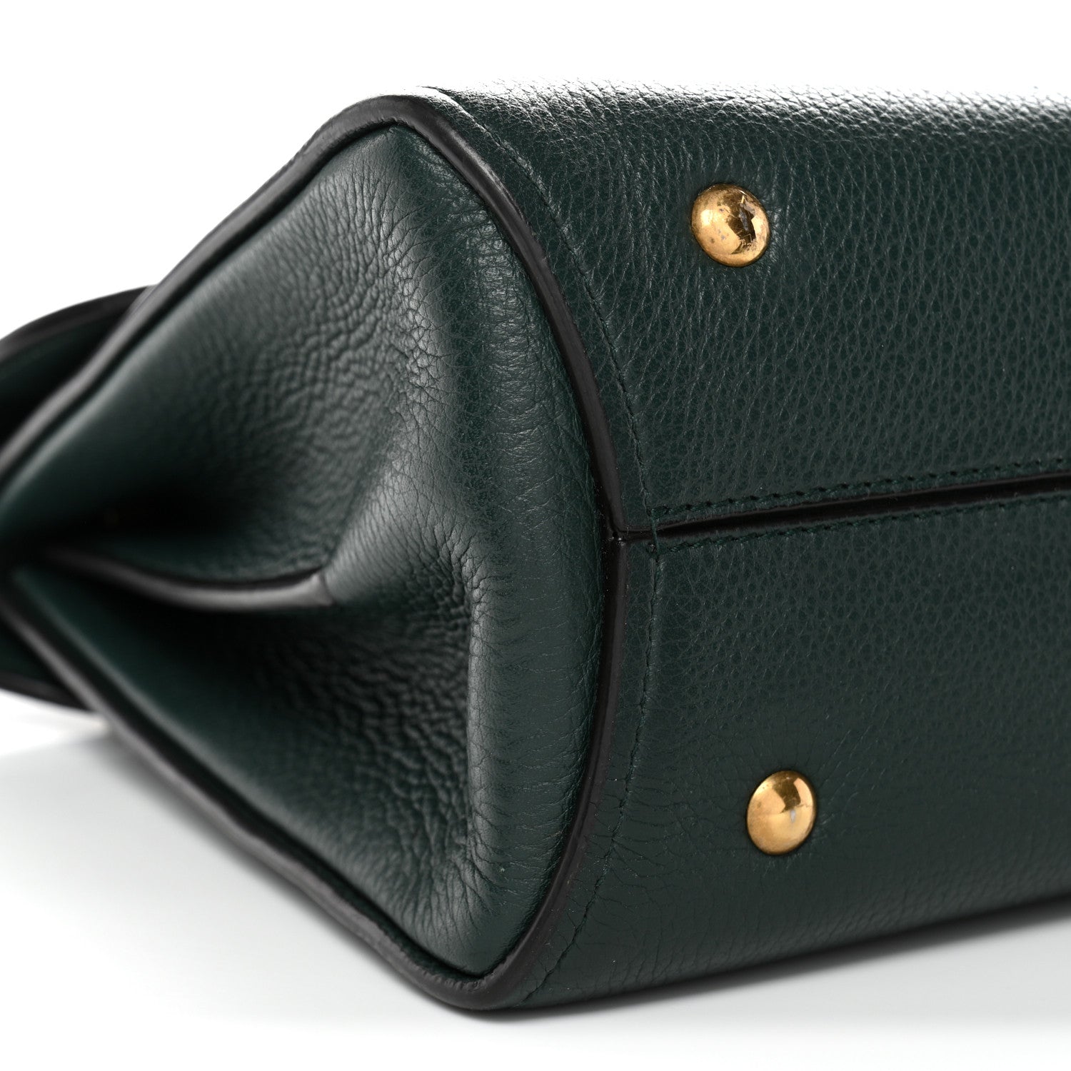 Salvatore Ferragamo Calfskin Small Margot Top Handle Satchel Verde Olivo 8 of 9