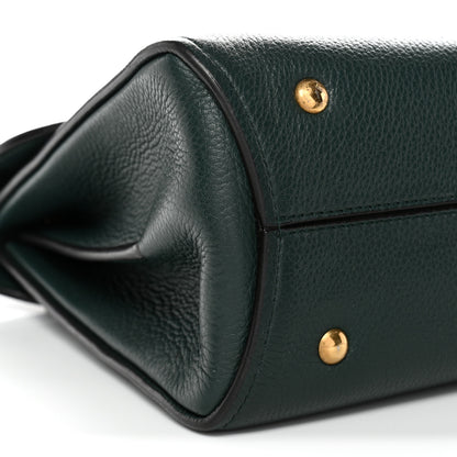 Salvatore Ferragamo Calfskin Small Margot Top Handle Satchel Verde Olivo 8 of 9
