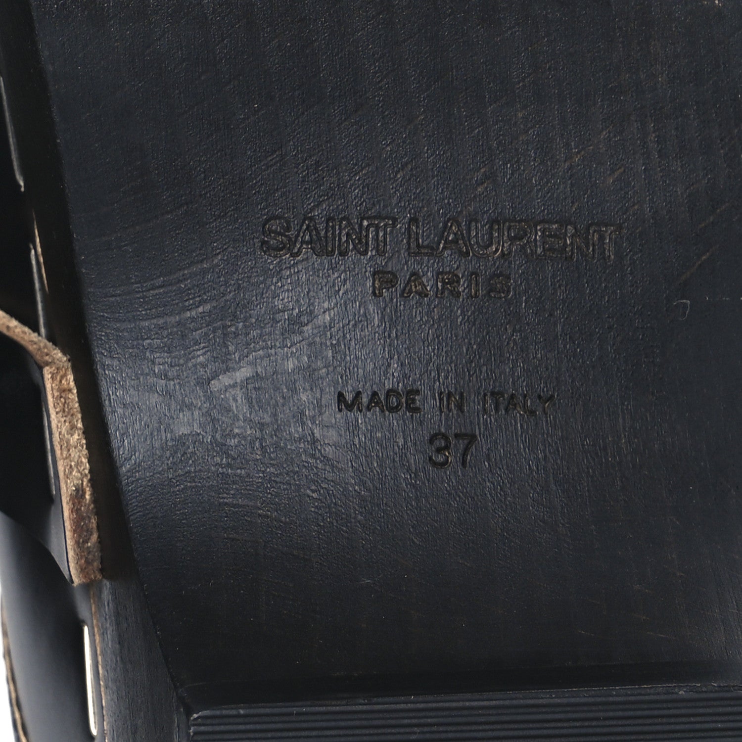 Saint Laurent Smooth Calfskin Le Maillon Clogs 37 Black 8 of 9