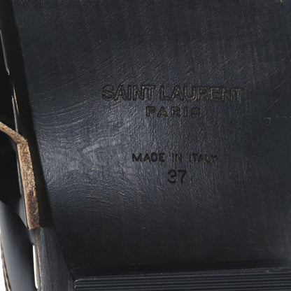 Saint Laurent Smooth Calfskin Le Maillon Clogs 37 Black 8 of 9