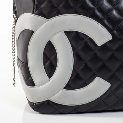 Chanel Calfskin Quilted Large Cambon Bag Black 3 of 11