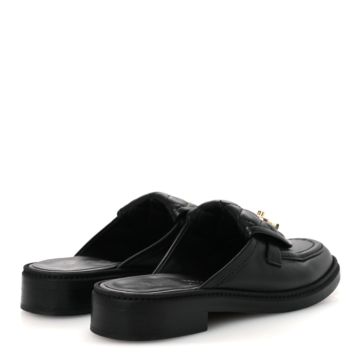 Chanel Lambskin Quilted CC Turnlock Mules 36.5 Black 5 of 10