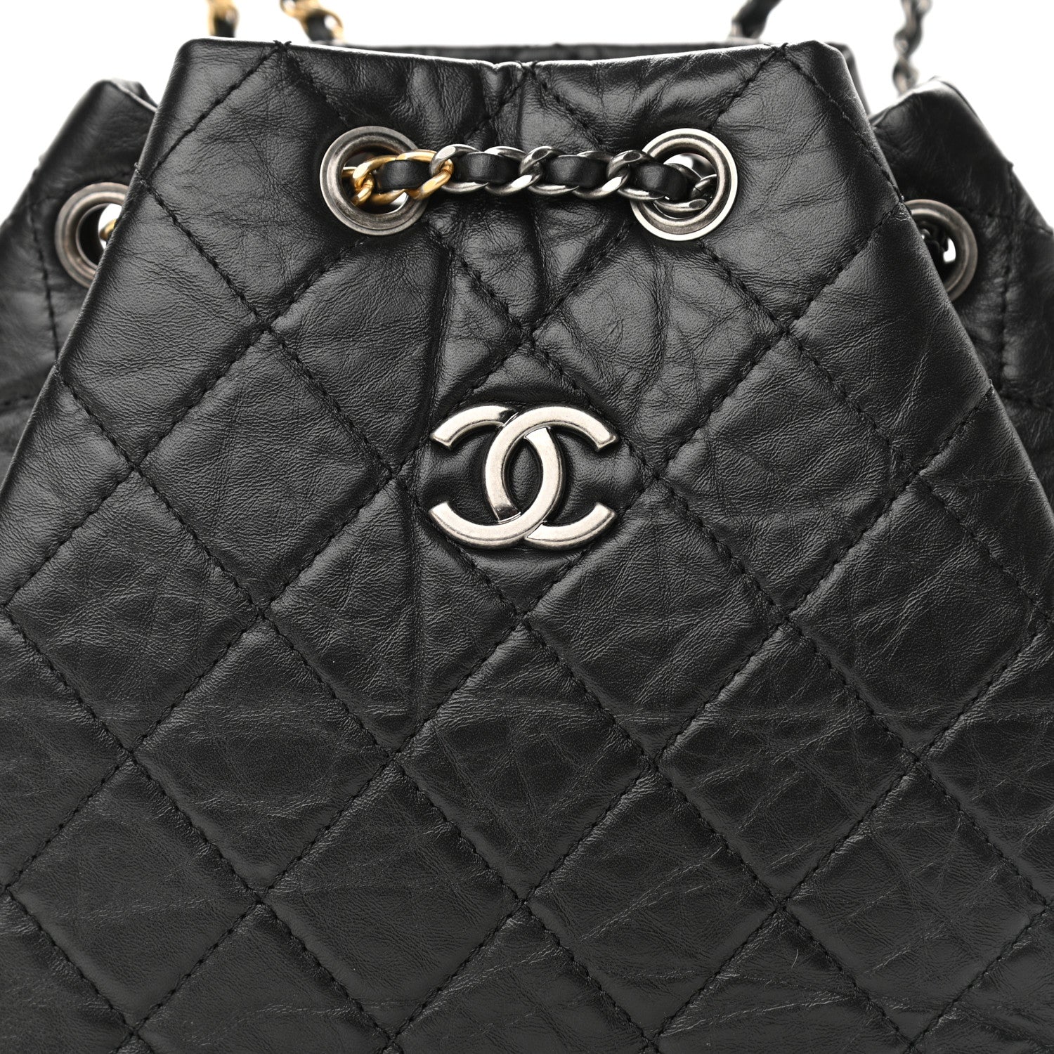 Chanel Aged Calfskin Quilted Small Gabrielle Backpack Black 5 of 12