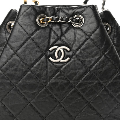 Chanel Aged Calfskin Quilted Small Gabrielle Backpack Black 5 of 12