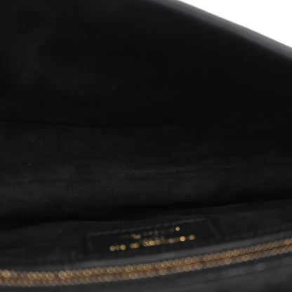 Christian Dior Grained Calfskin Saddle Bag Black 5 of 11