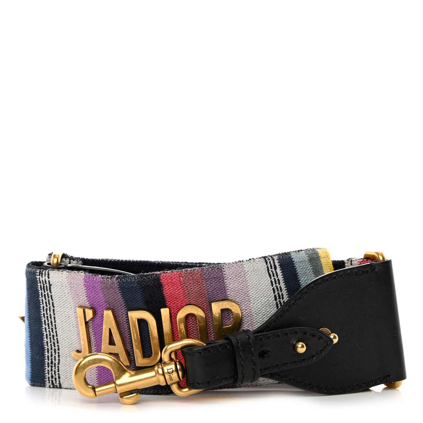 Canvas Embroidered Studded Rainbow J’Adior Shoulder Strap