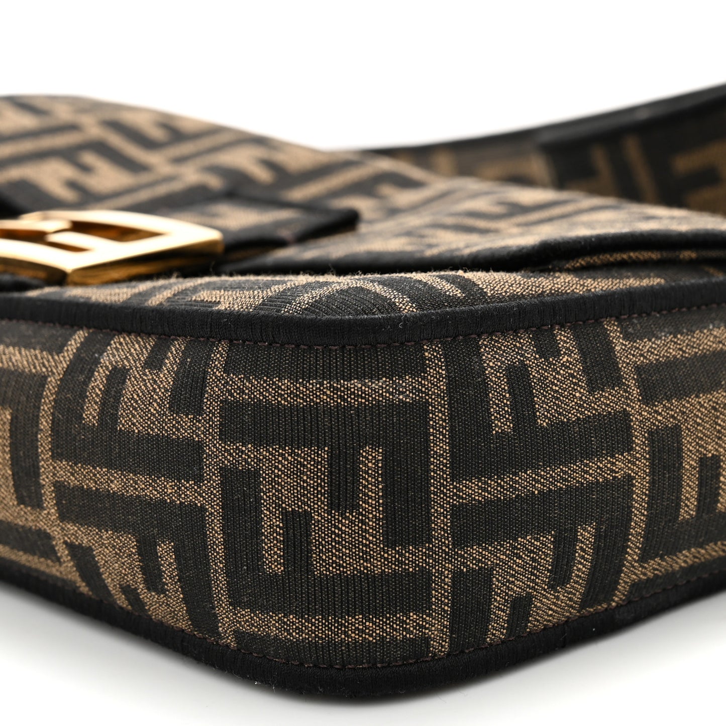 Fabric Jacquard FF 1974 Medium Baguette Tobacco Moro Black