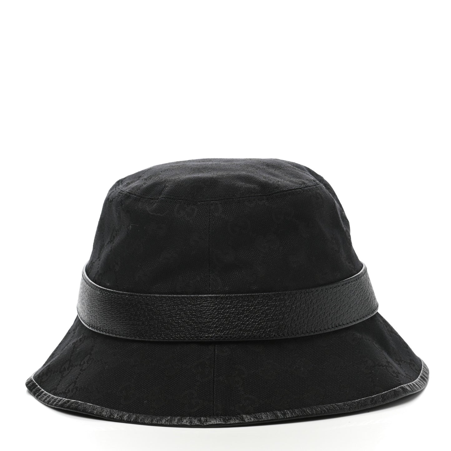 Monogram Textured Dollar Calfskin GG Jago Bucket Hat M Black