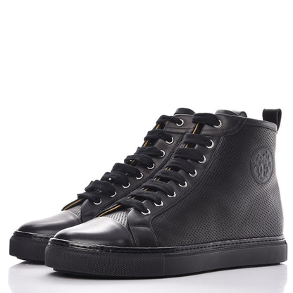 Hermes Mens Calfskin Micro Perforated Jimmy High Top Sneakers 41 Black 3 of 11