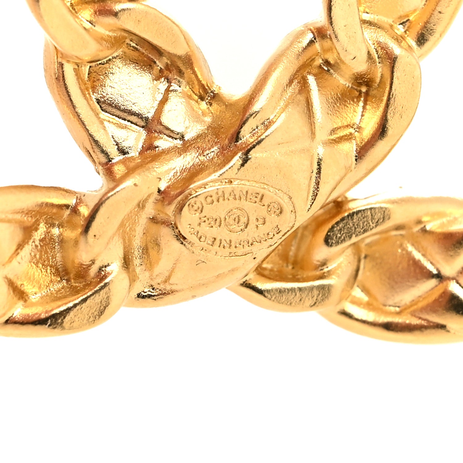 Chanel Quilted CC Brooch Gold 3 of 3