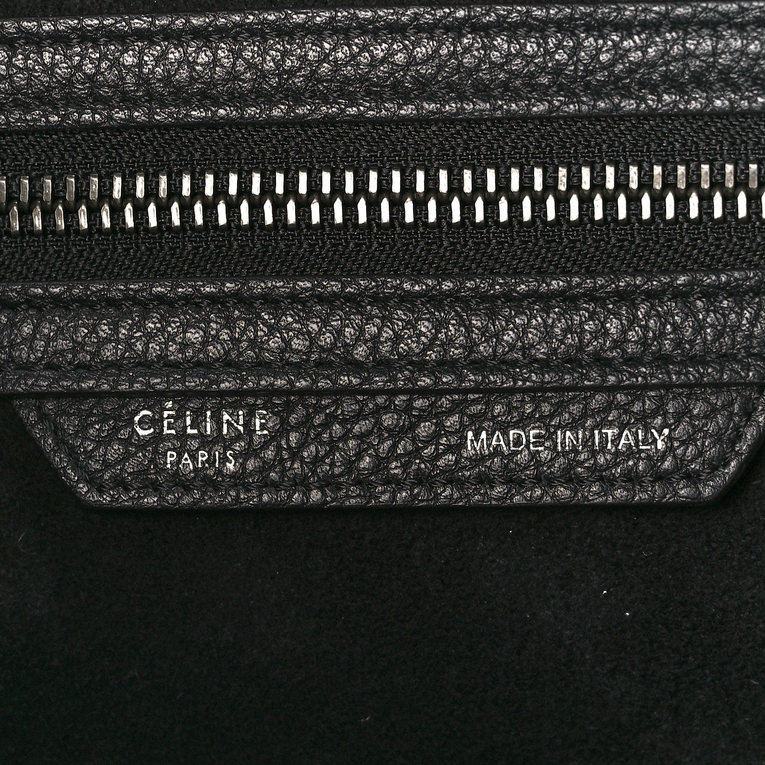 Celine Drummed Calfskin Mini Luggage Black 6 of 10