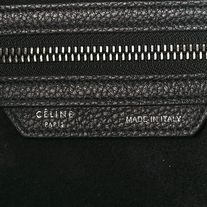 Celine Drummed Calfskin Mini Luggage Black 6 of 10