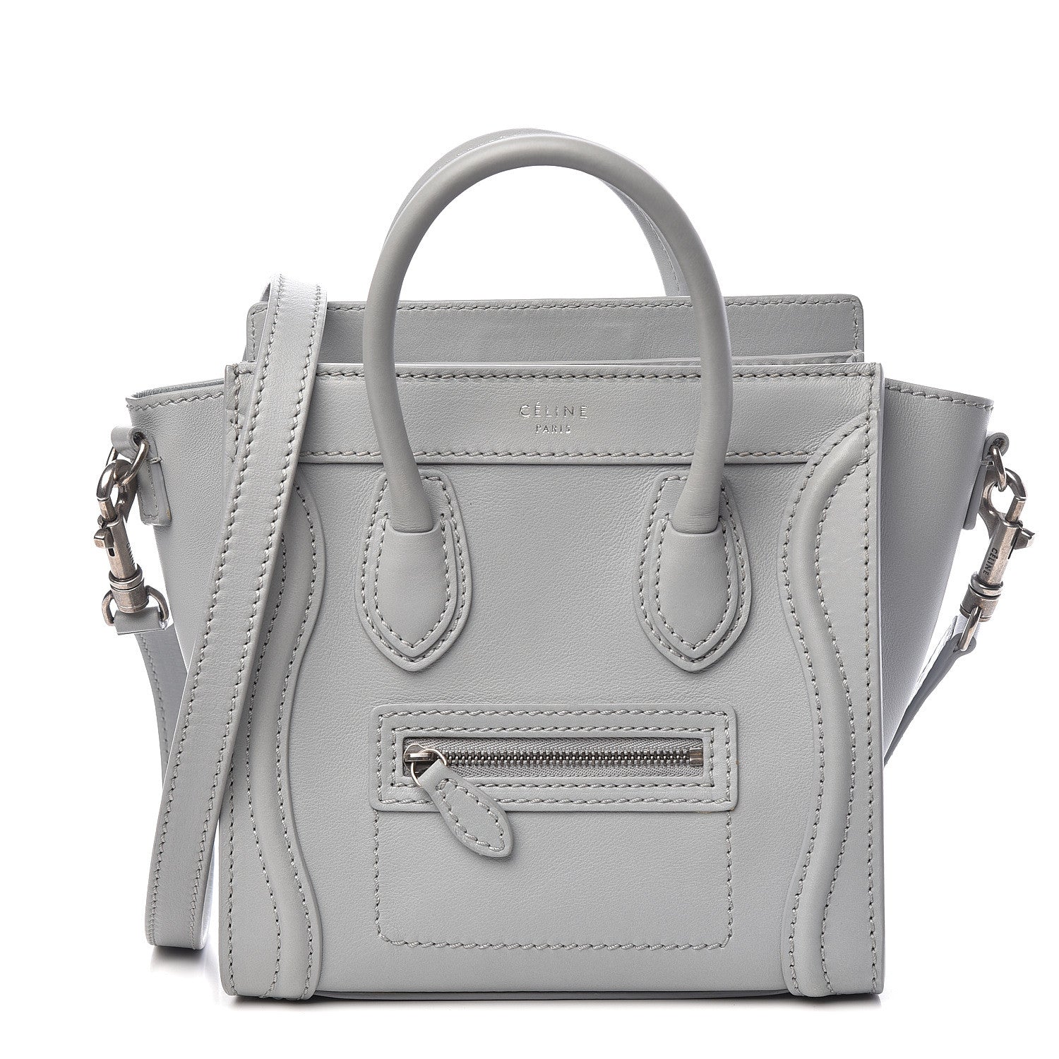 Celine Smooth Calfskin Nano Luggage Sky 1 of 14