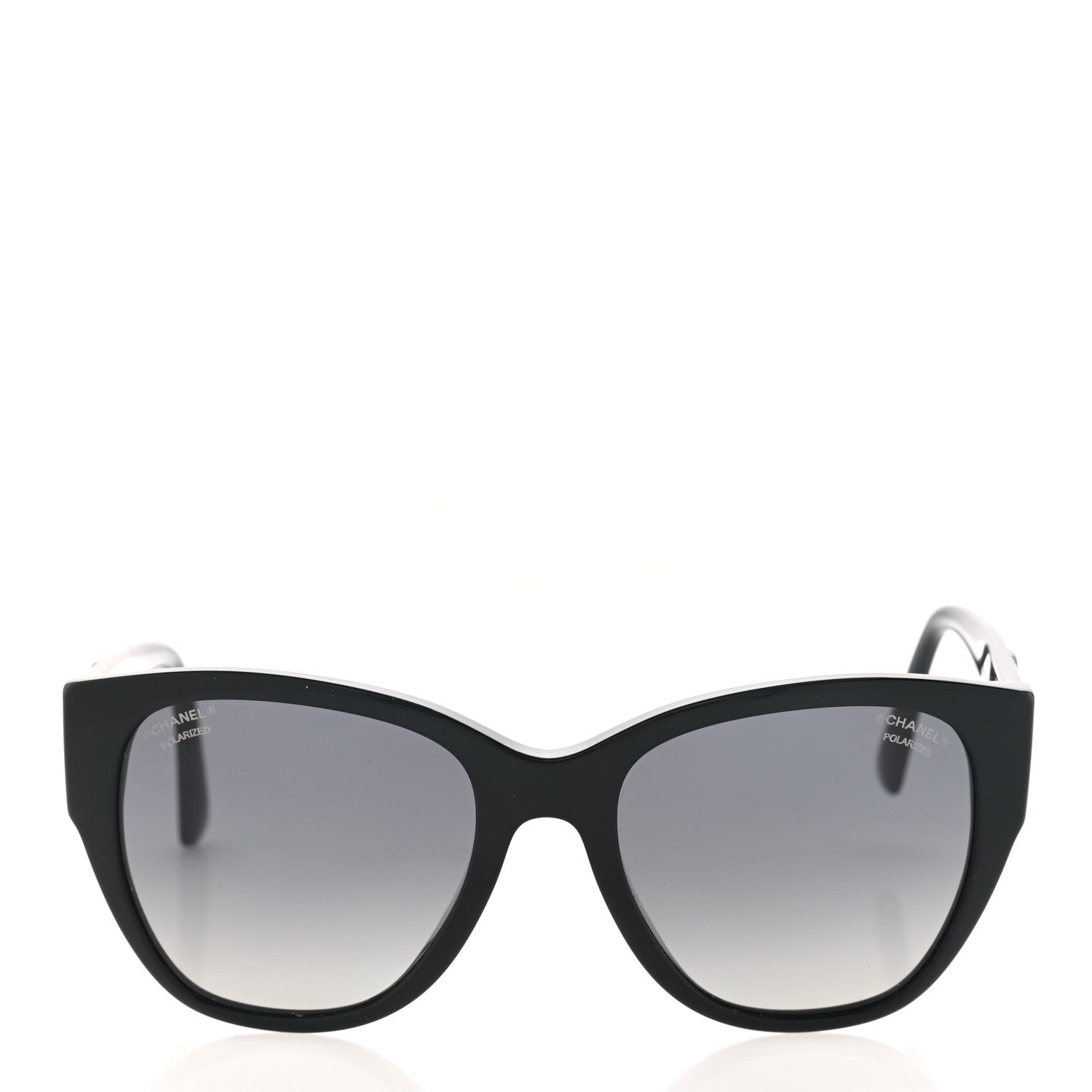 Chanel Acetate Polarized Butterfly CC Sunglasses 5412 Black 2 of 8