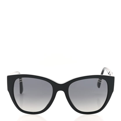 Chanel Acetate Polarized Butterfly CC Sunglasses 5412 Black 2 of 8