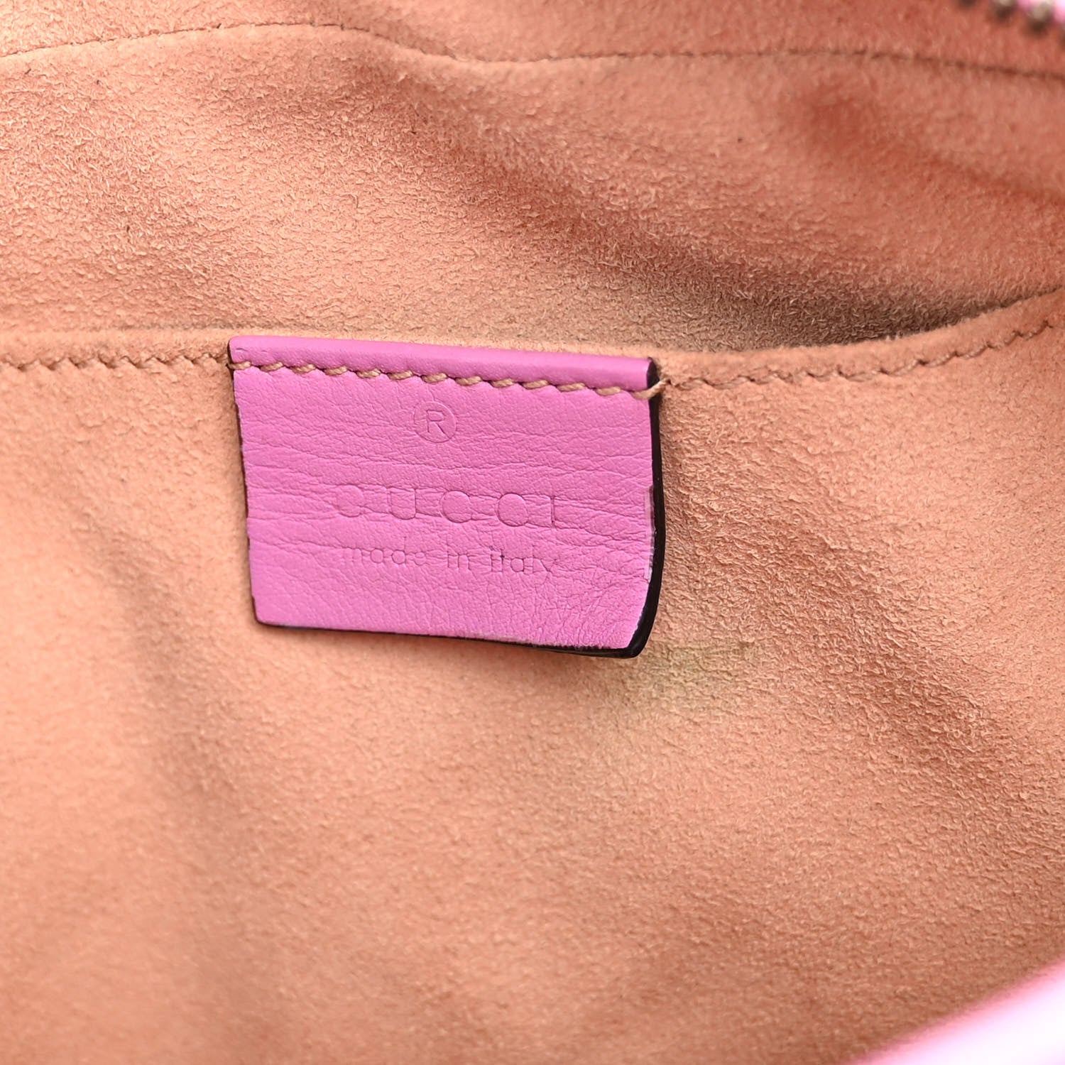 Gucci Calfskin Matelasse Small GG Marmont Chain Shoulder Bag Candy Mousse 6 of 10