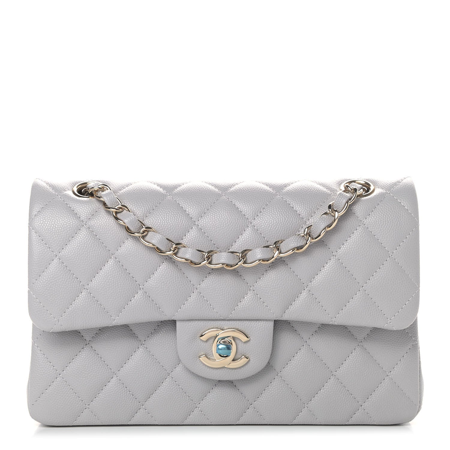 Chanel Caviar Quilted Small Double Flap Grey 1 of 5