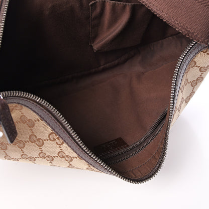 Gucci Monogram Medium Half Moon Hobo Dark Brown 6 of 12