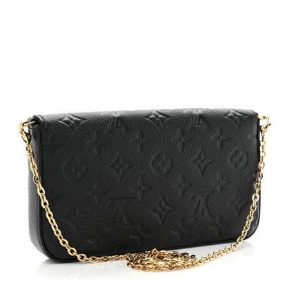 Louis Vuitton Empreinte Pochette Felicie Chain Wallet Black 4 of 12