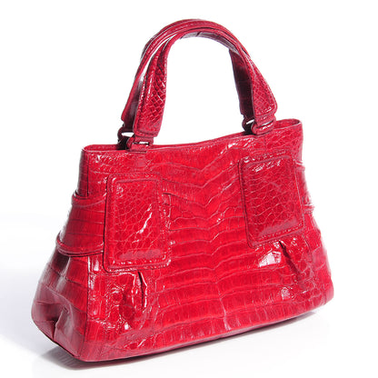 Nancy Gonzalez Crocodile Tote Red 3 of 7