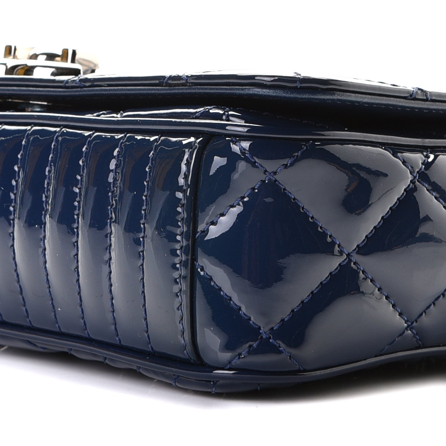 Chanel Patent Quilted Small Coco Boy Flap Navy 4 of 6