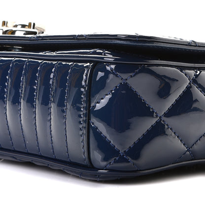 Chanel Patent Quilted Small Coco Boy Flap Navy 4 of 6