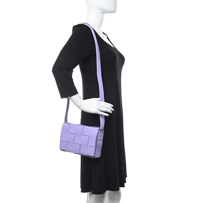 Bottega Veneta Lambskin Intreccio Cassette Crossbody Bag Wisteria 2 of 8