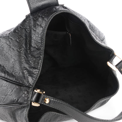 Gucci Guccissima New Ladies Web Large Hobo Black 7 of 7