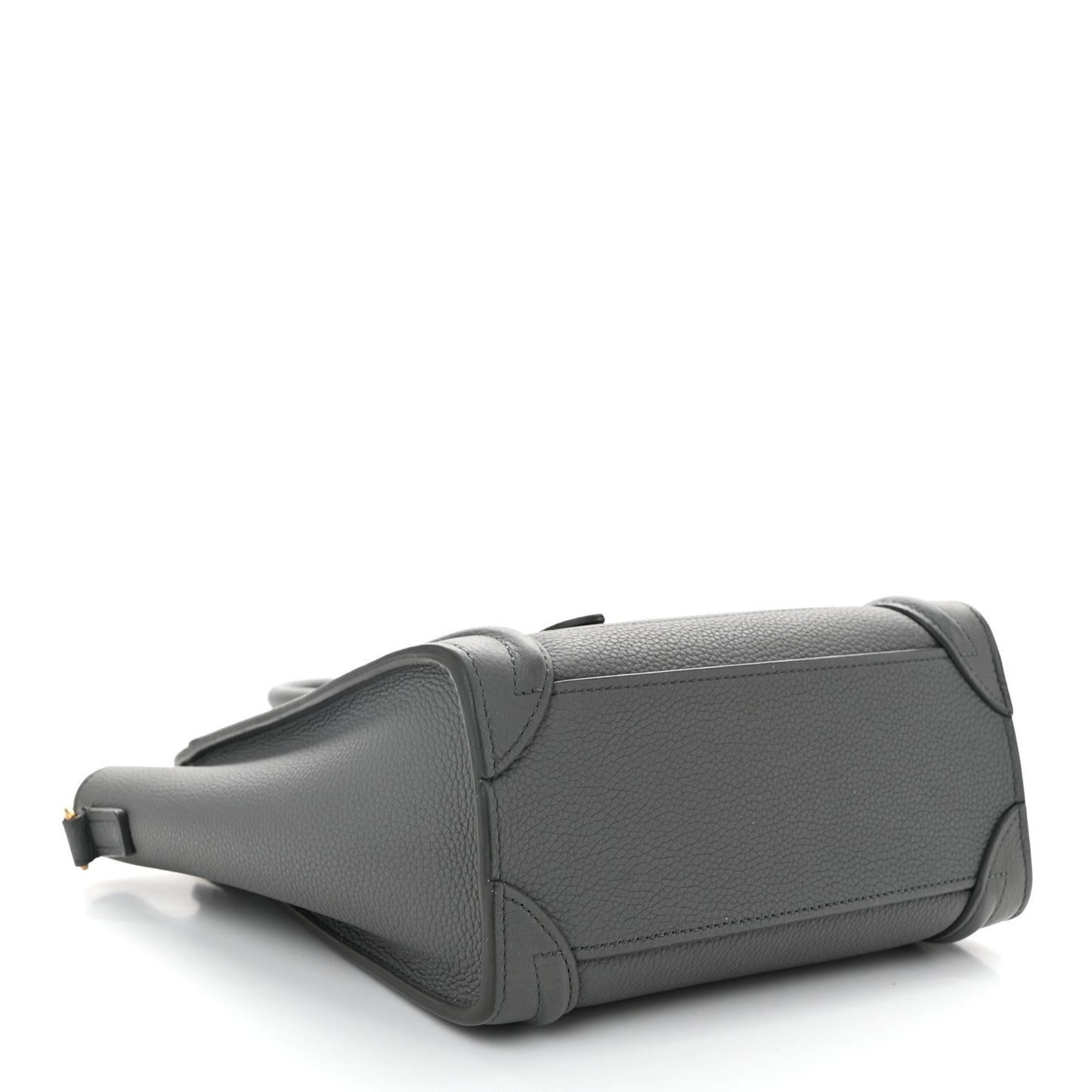 Drummed Calfskin Nano Luggage Kohl
