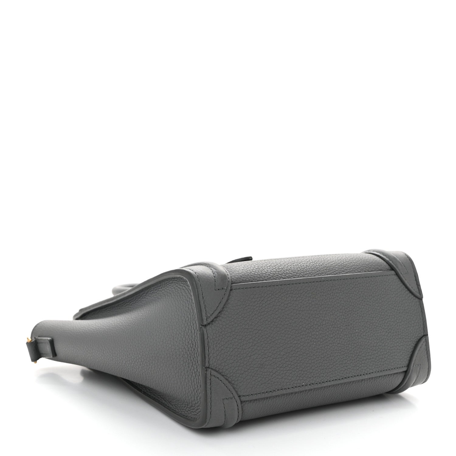 Celine Drummed Calfskin Nano Luggage Kohl 4 of 14