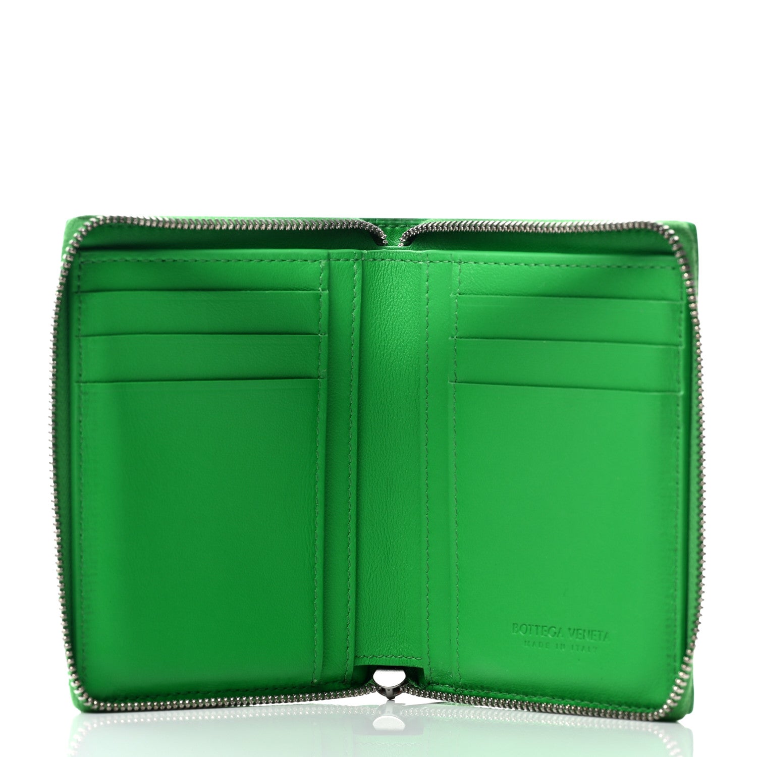 Bottega Veneta Nappa Maxi Intrecciato Zip Wallet Parakeet 4 of 5