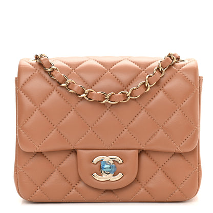 Chanel Lambskin Quilted Mini Square Flap Brown 1 of 11