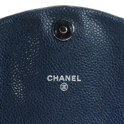 Chanel Caviar Half Moon Wallet On Chain WOC Dark Blue 7 of 10
