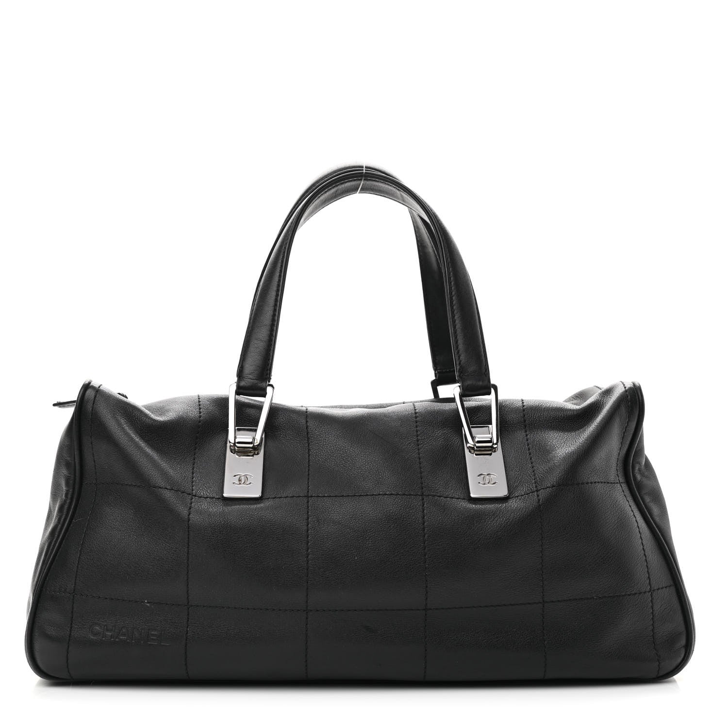 Chanel Lambskin Square Stitched Large Tote Black 1 of 12