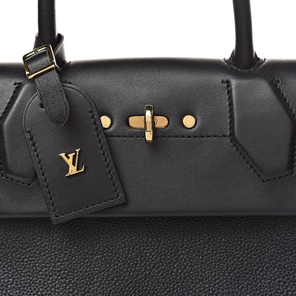 Louis Vuitton Calfskin Taurillon Studded City Steamer One Handle Bag Black 13 of 13