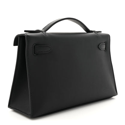 Hermes Swift Kelly Pochette Clutch Black 3 of 8