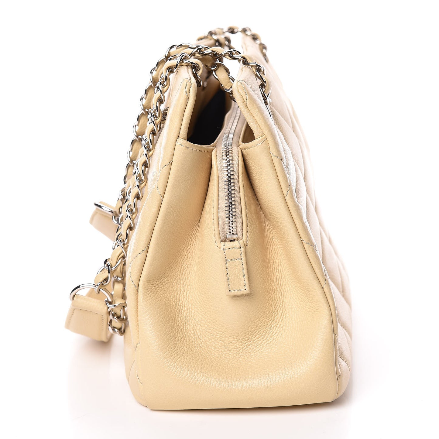 Caviar Caviar Quilted CC Tote Beige