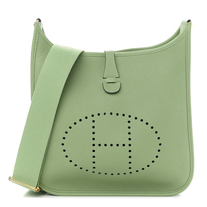 Hermes Taurillon Maurice Evelyne III PM Vert Criquet 1 of 8